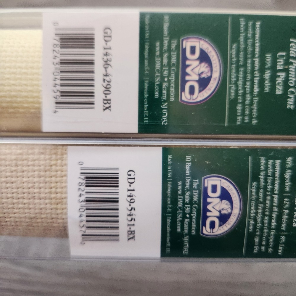 Charles Craft Aida Cloth 14 count Cross Stitch Tones 1 Oatmeal & 1 Ivory 15x18 - Picture 10 of 14